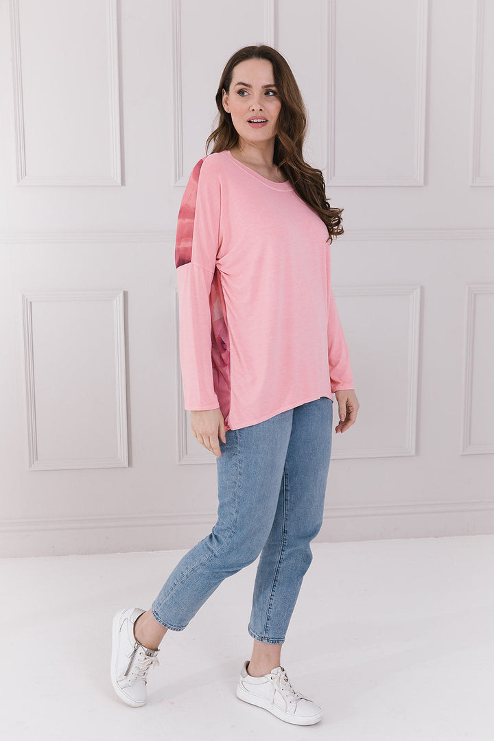 Eva Blooming Rose Sheer Back Kammy Top