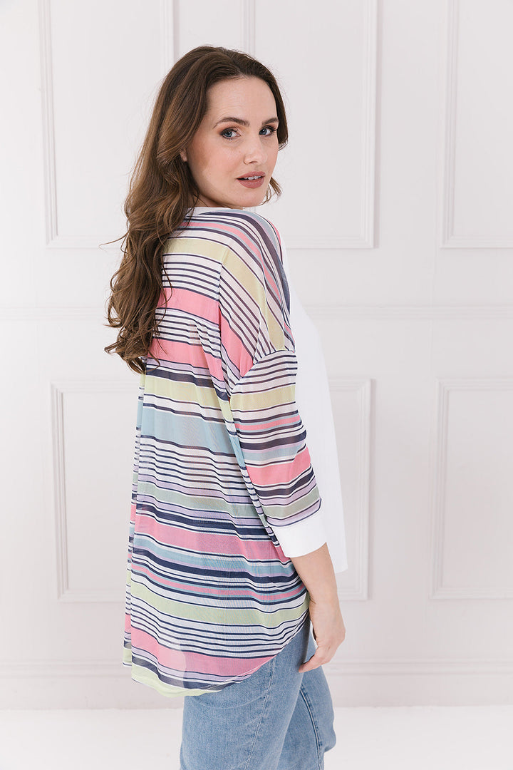 Seaside Stripe Shirty Chiffon Back