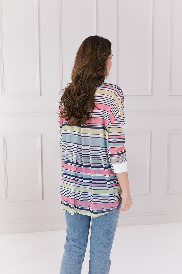 Seaside Stripe Shirty Chiffon Back