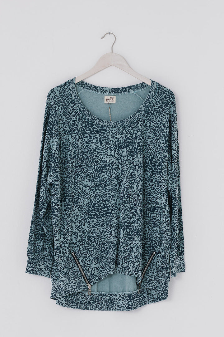 Patchwork Animal print  Zippy Sweat
