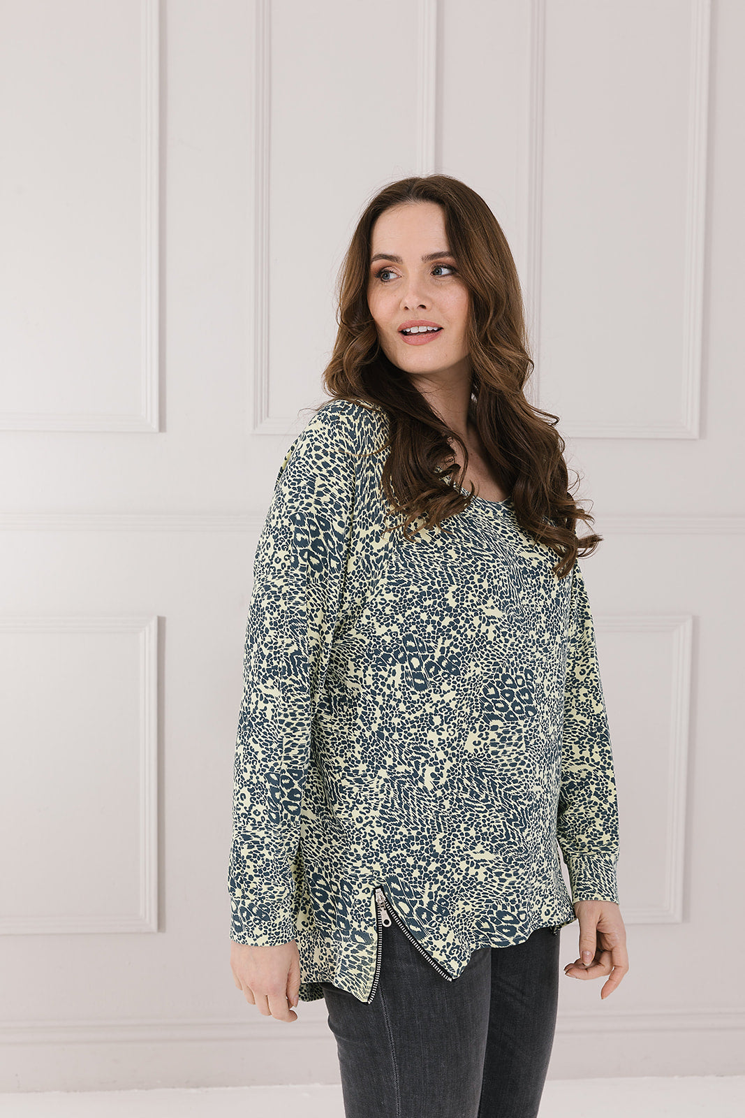 Patchwork Animal print  Zippy Sweat