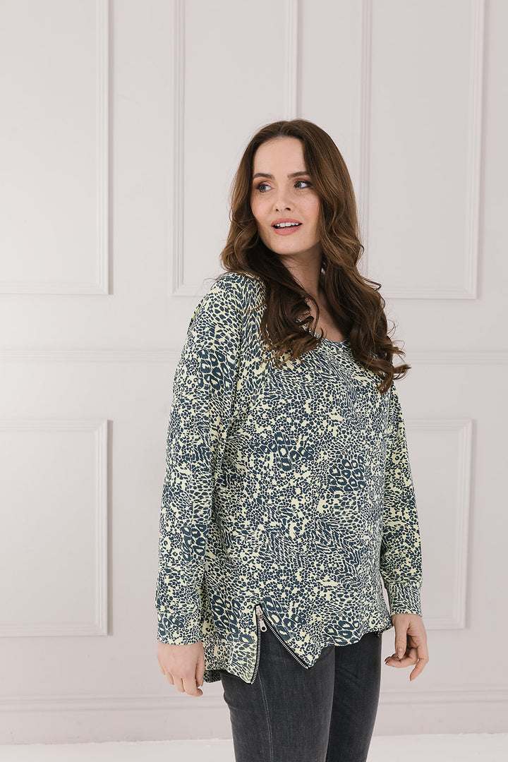 Patchwork Animal print  Zippy Sweat