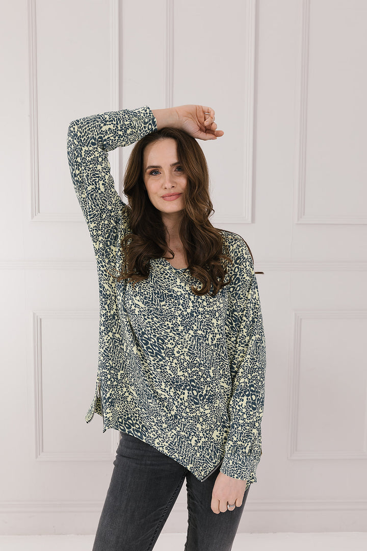 Patchwork Animal print  Zippy Sweat