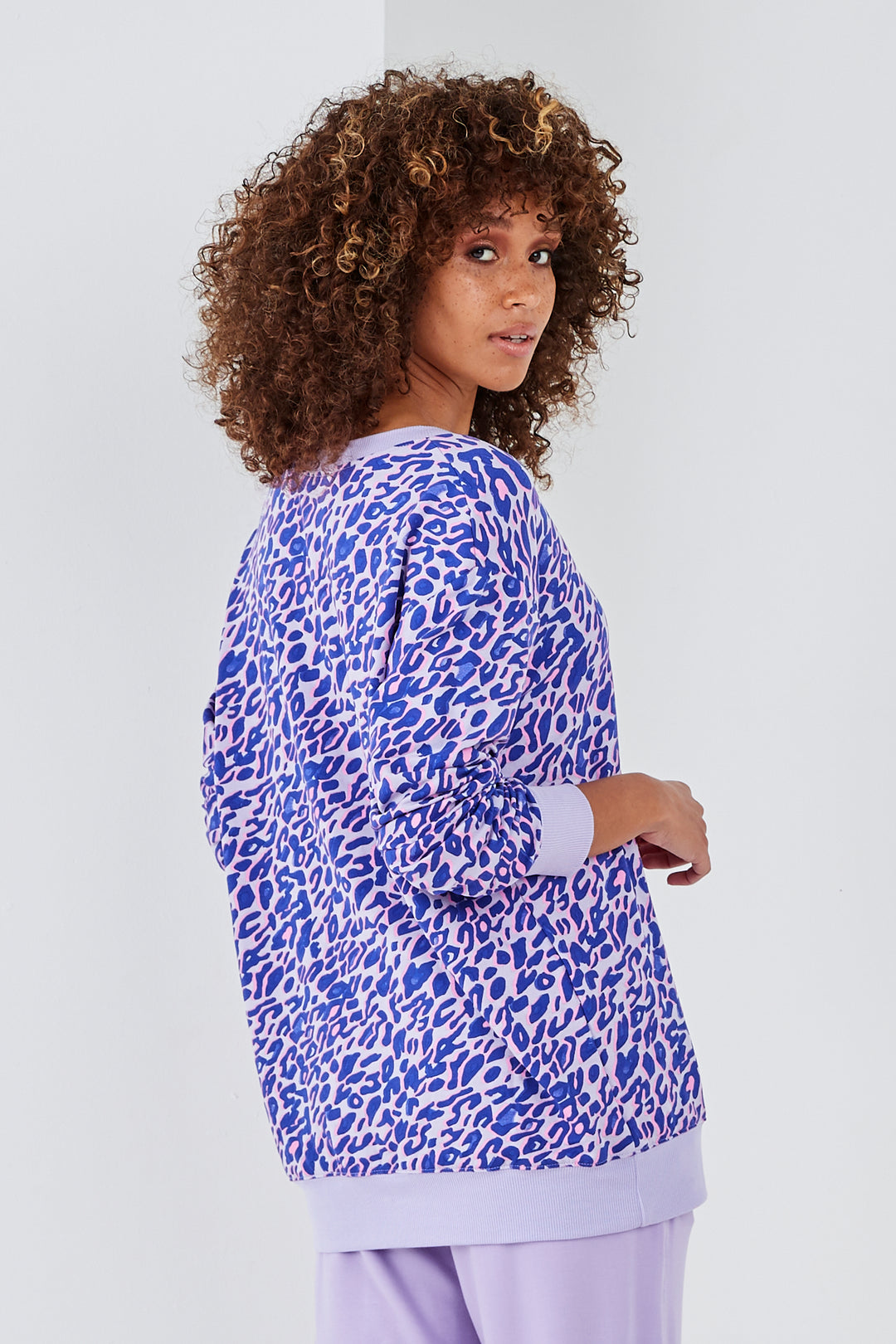 Sundae Tee Leona Animal Deep V Print Top