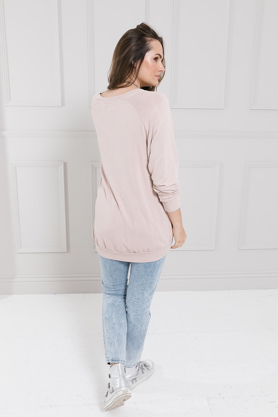 Penny Painted Heart Print Zip Sweat