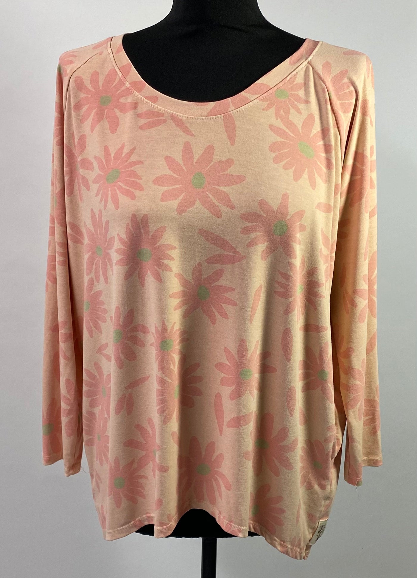 Spring Funky Flower kinga Raglan Sleeve Top