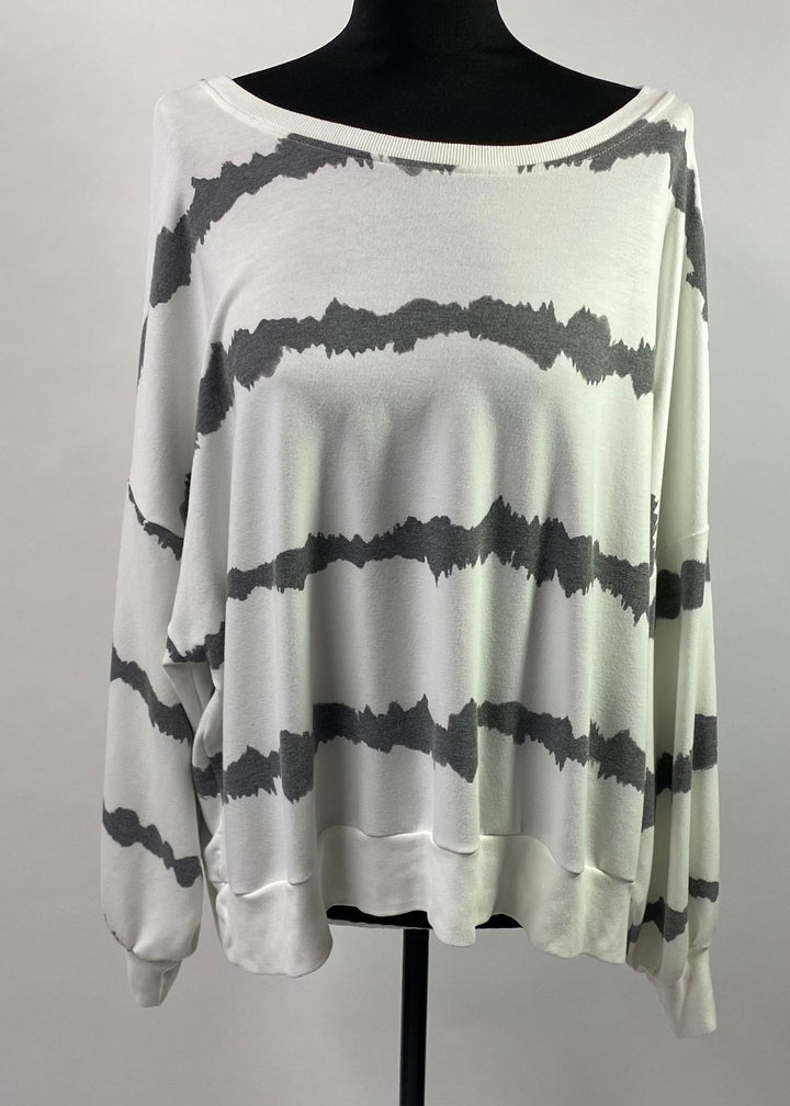 Spring Tie Dye Stripe  Print  Gloria Top