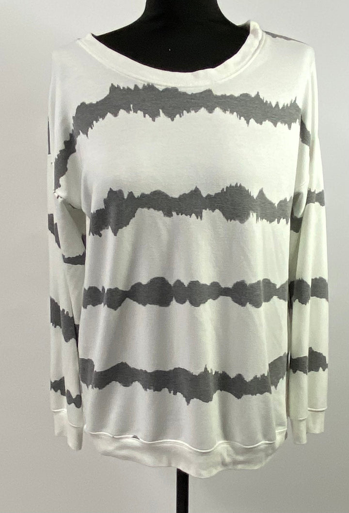 Spring Tie Dye Stripe  printed Sundae Sweat